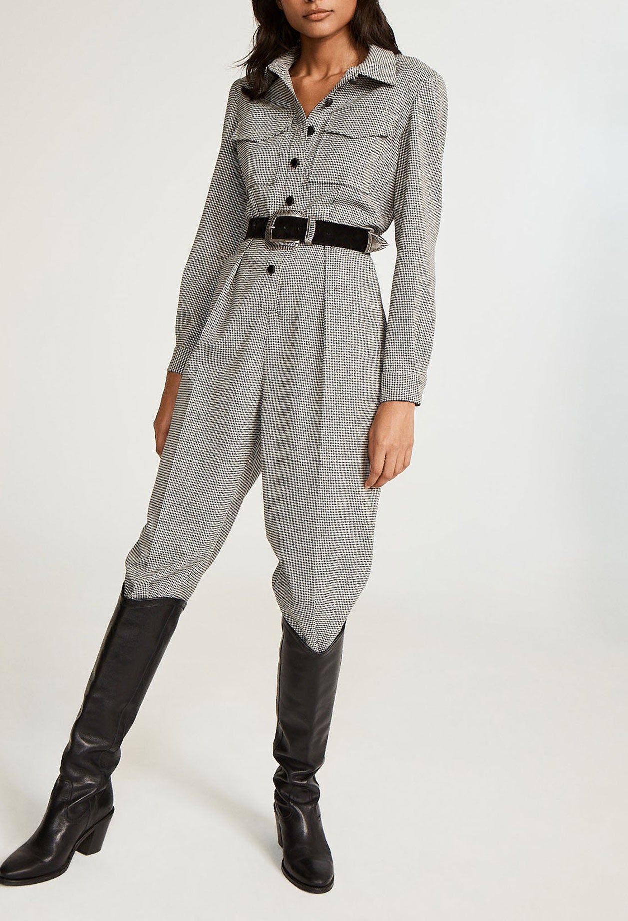 Claudie Pierlot Houndstooth Jumpsuit Size 38