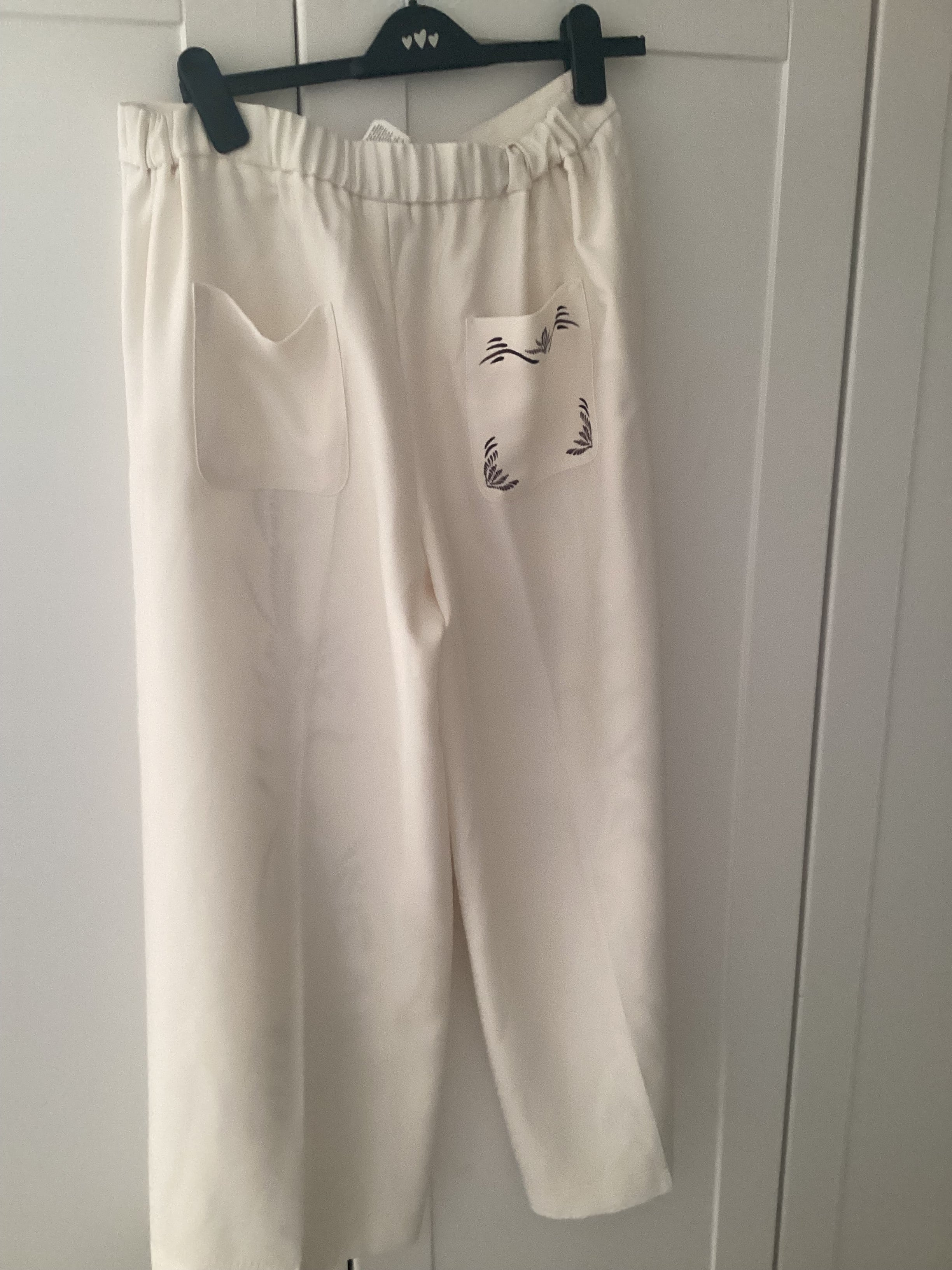 Marella Cream Floral Trousers Size 18