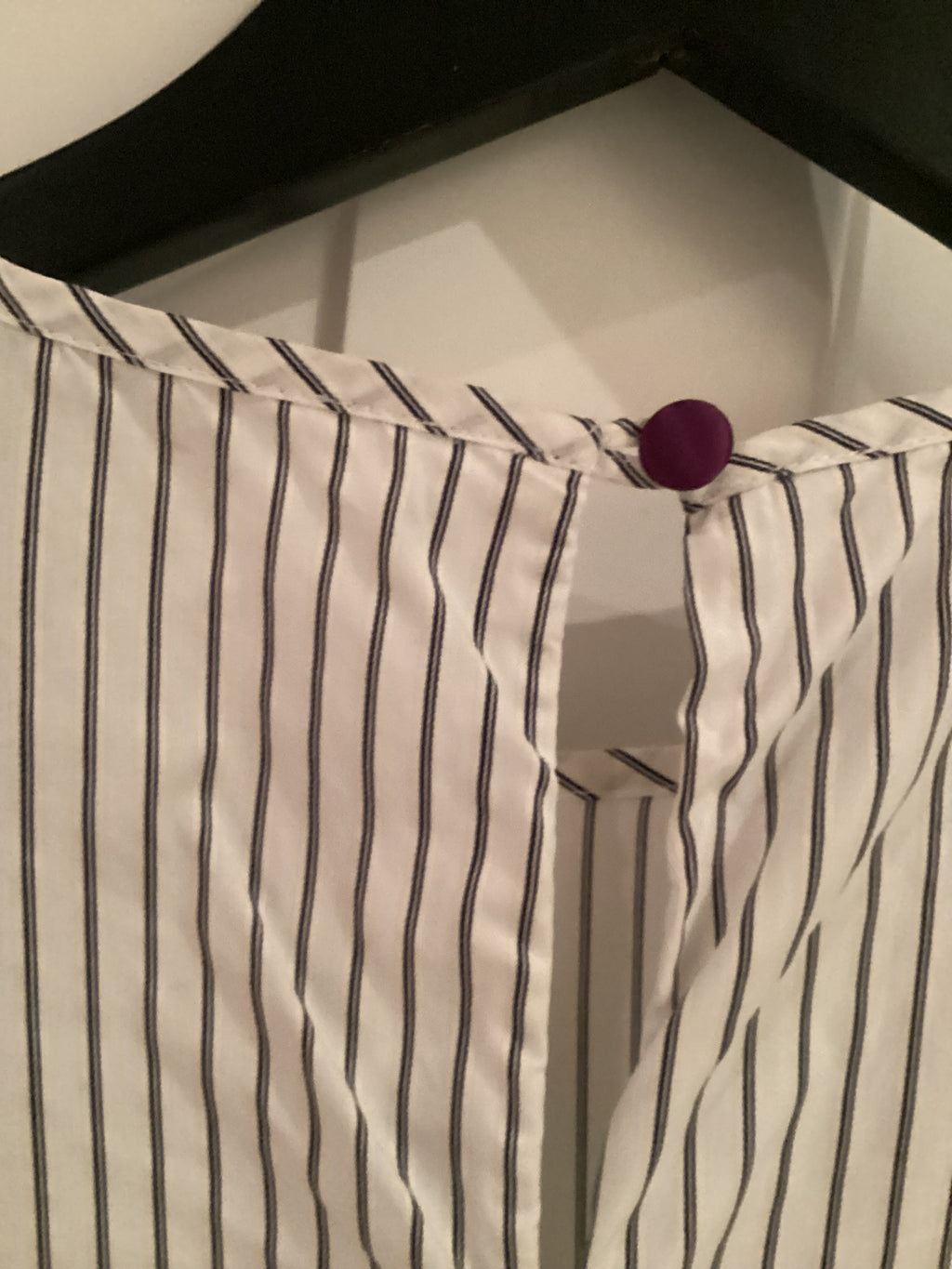 Victoria Beckham Striped Ruffle Top Size 10