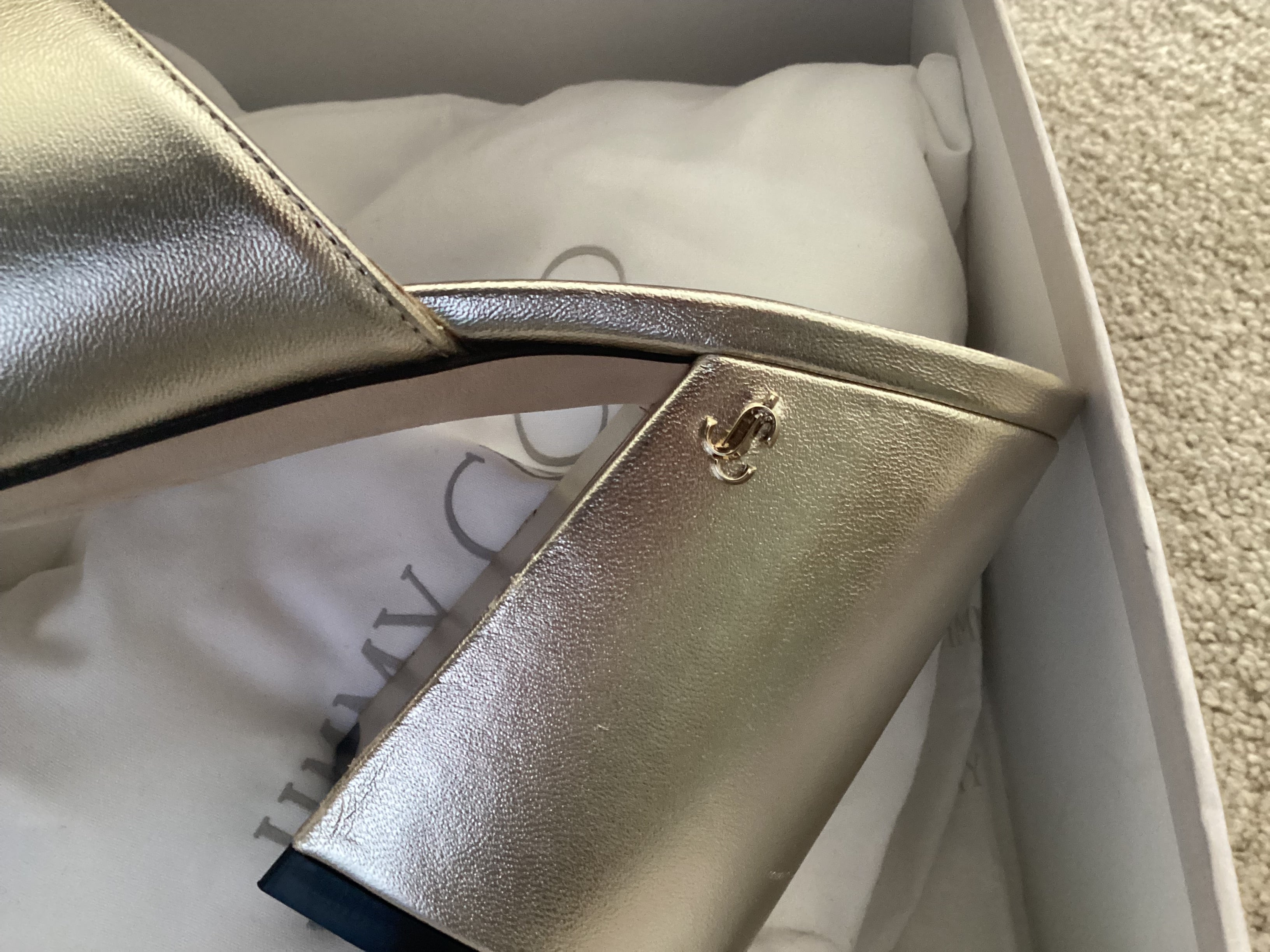 Jimmy Choo Gold Mules Size 38
