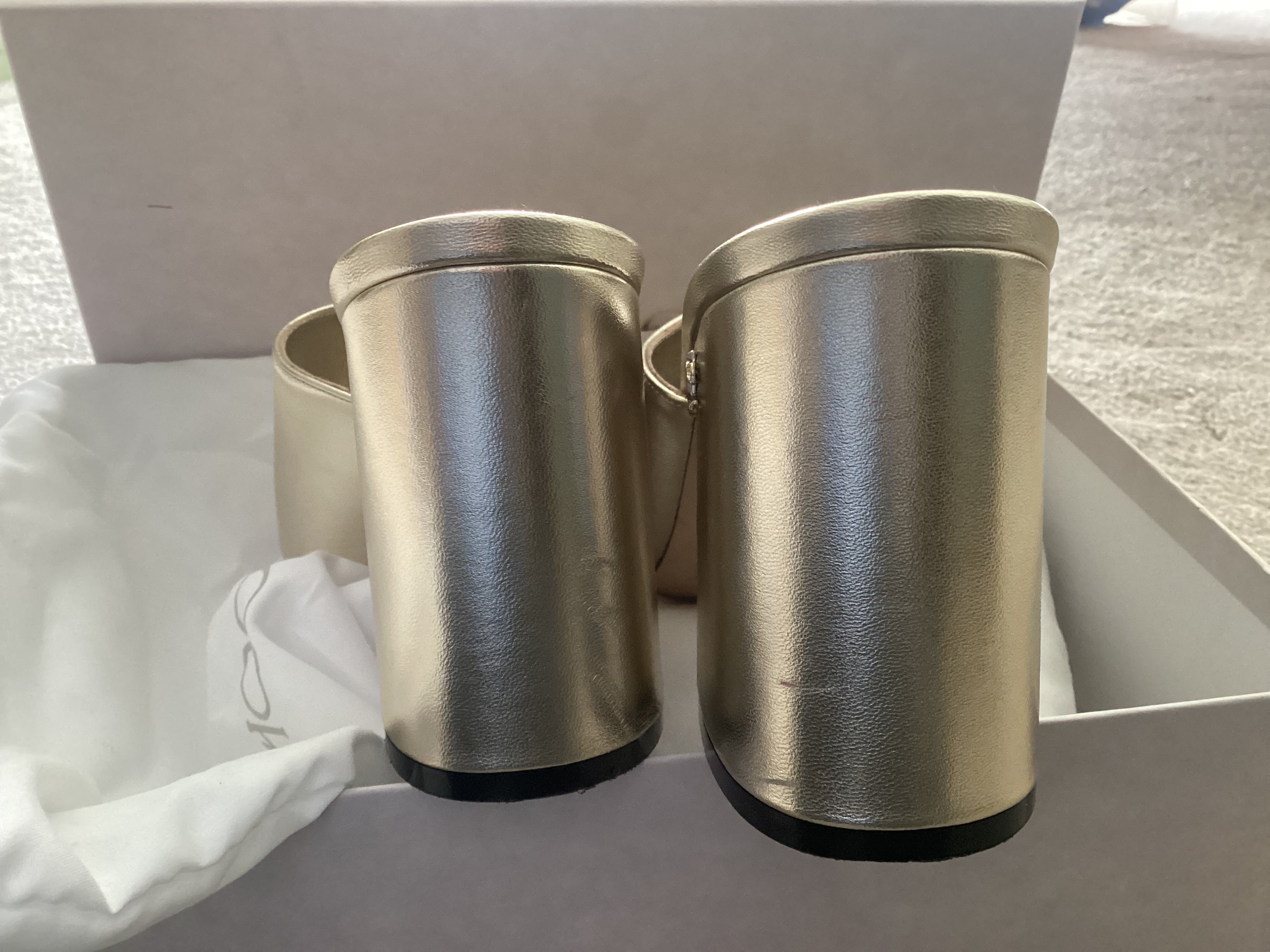 Jimmy Choo Gold Mules Size 38