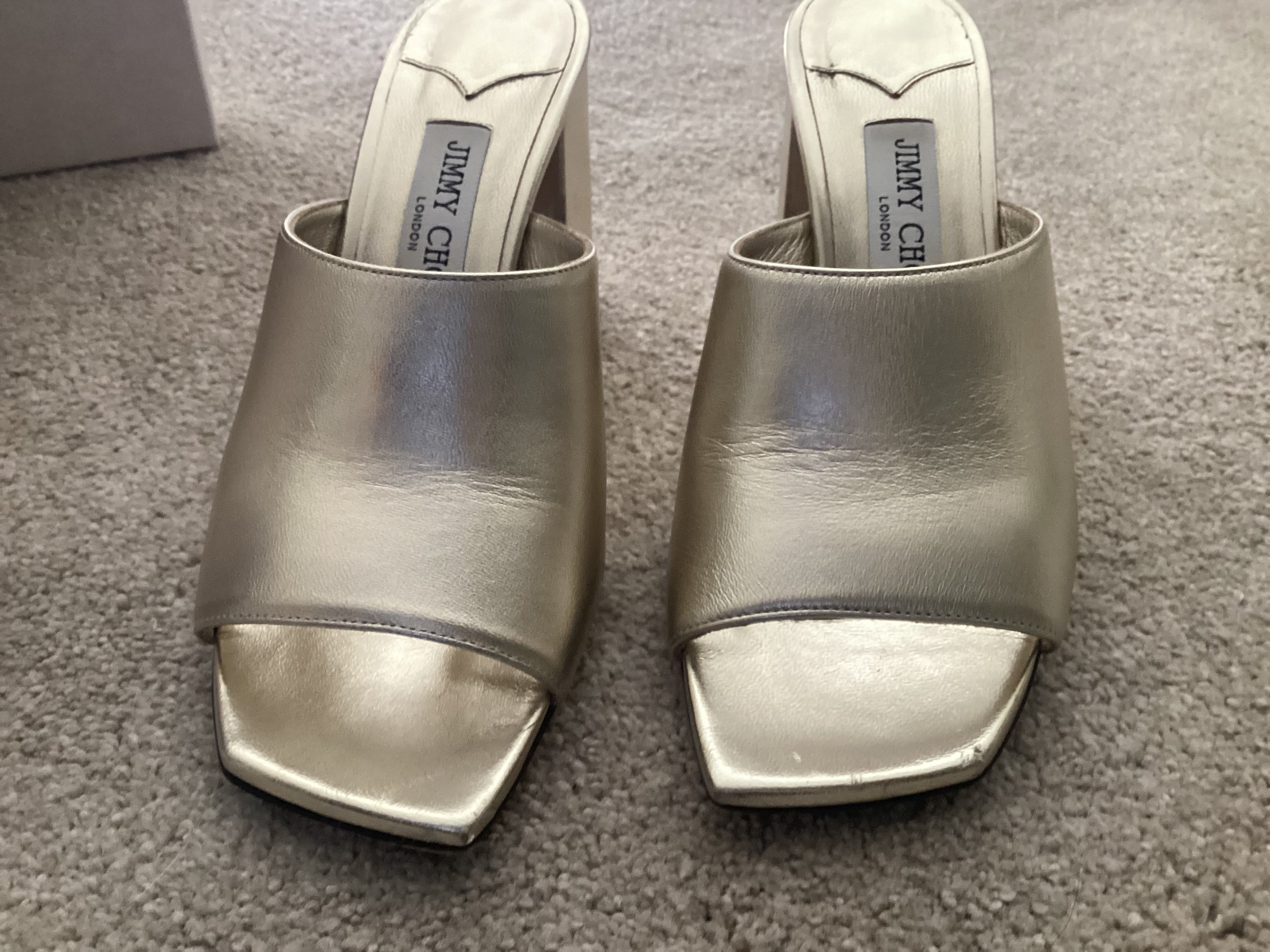 Jimmy Choo Gold Mules Size 38