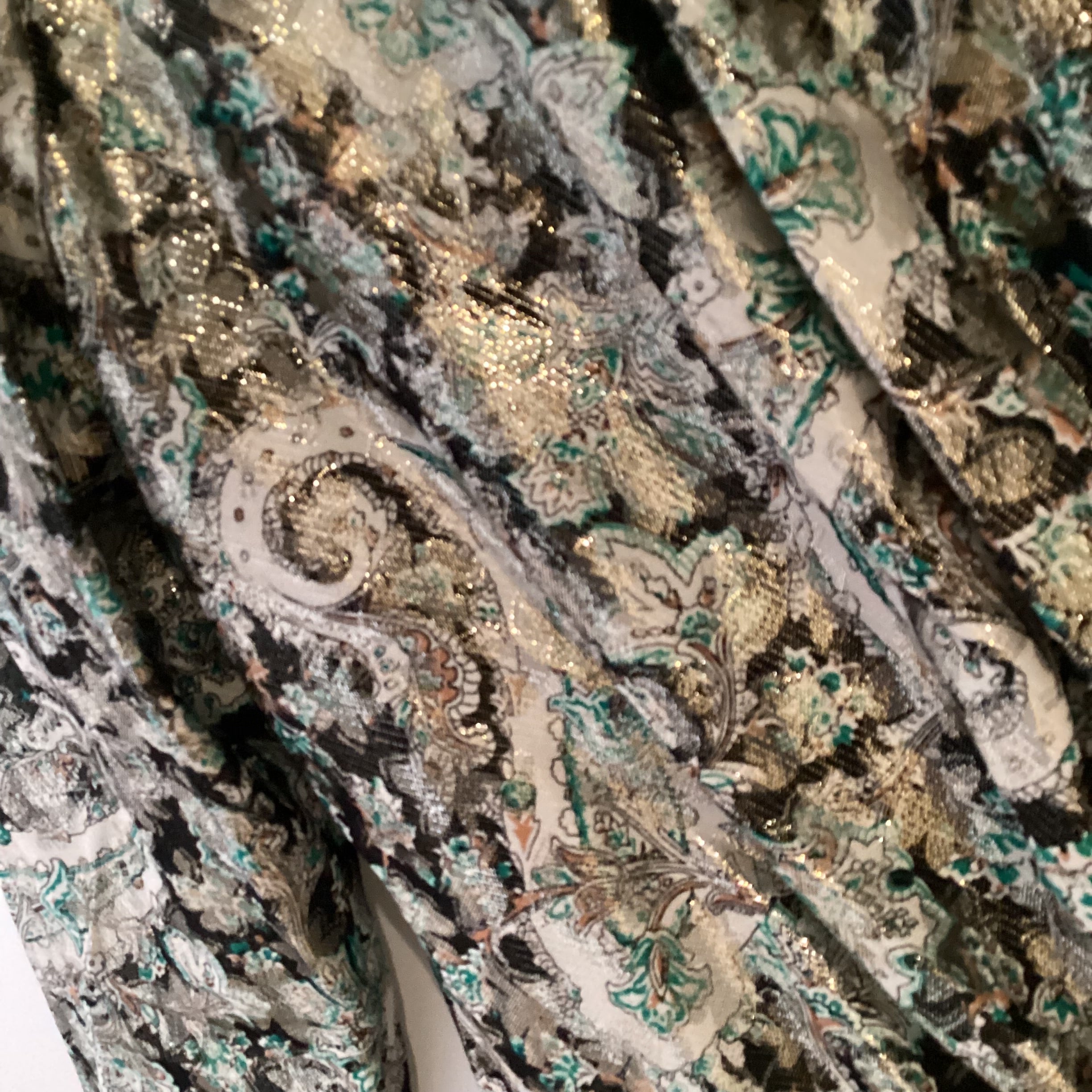 Sandro Metallic Paisley Dress Size 36/8