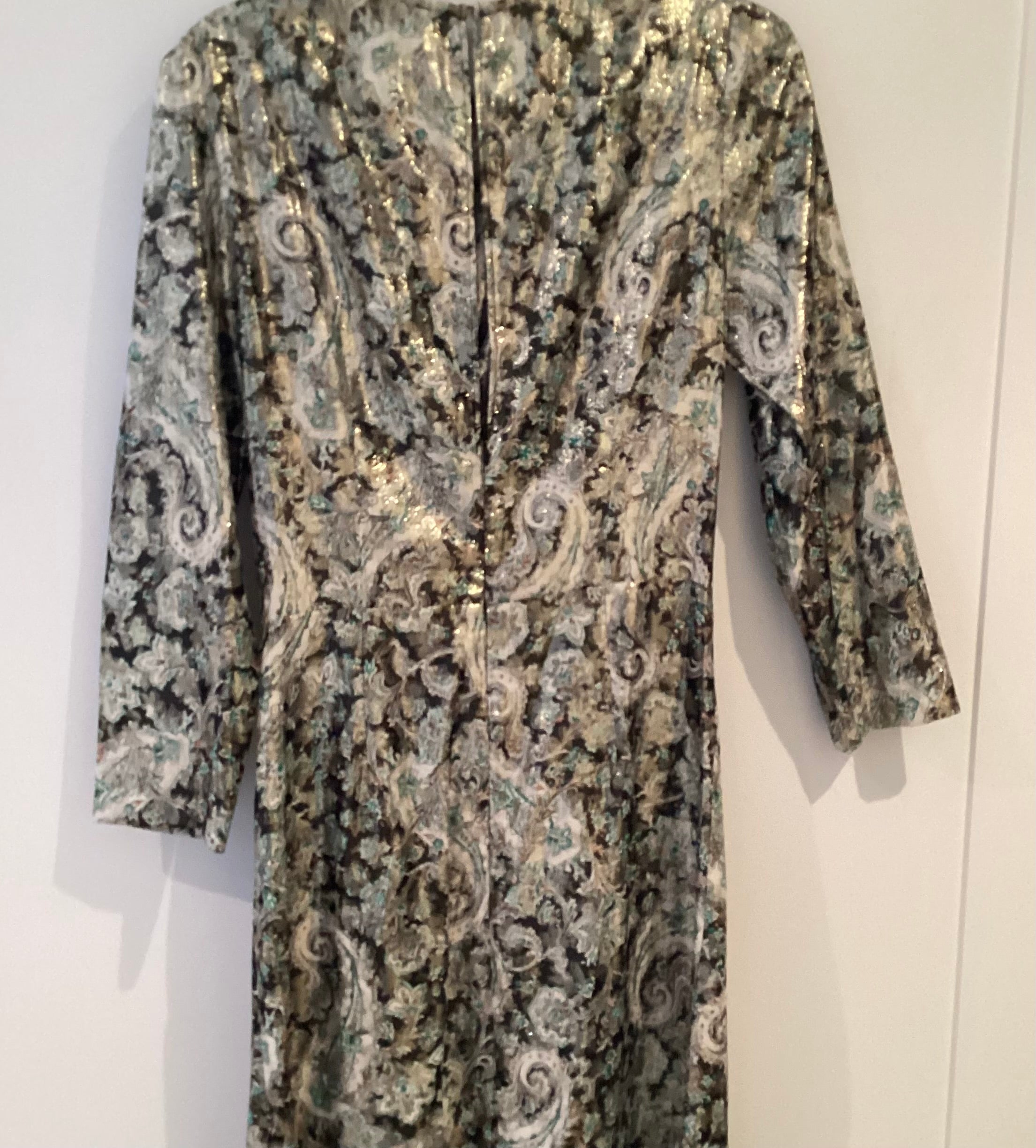 Sandro Metallic Paisley Dress Size 36/8